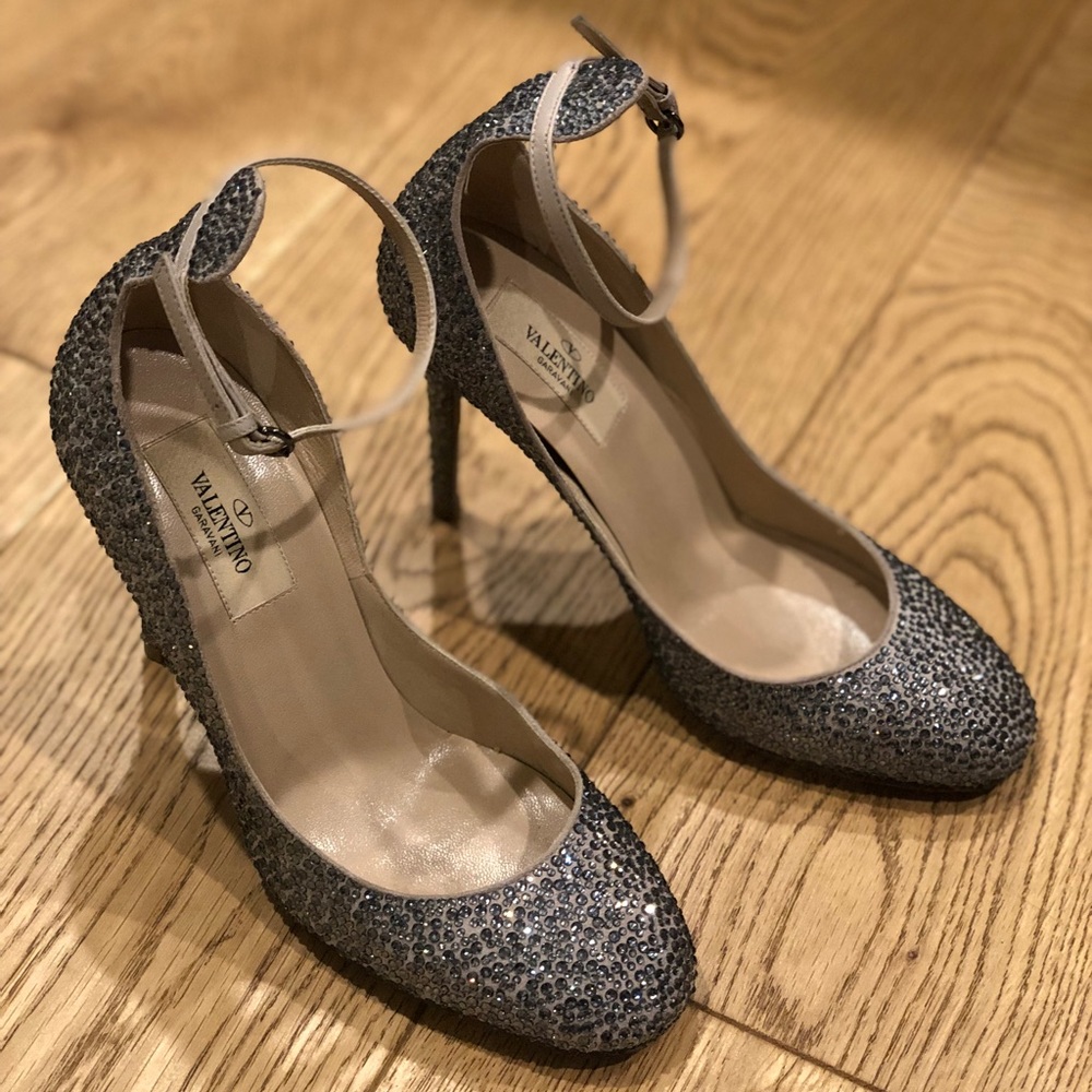 Valentino Crystal Covered Tango Pumps